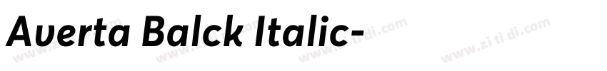 Averta Balck Italic字体转换